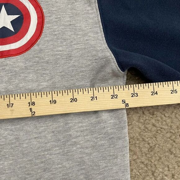 Marvel Avengers Mens Full Zip Button Jacket Hoodie Captain America Lightweight - Picture 9 of 9